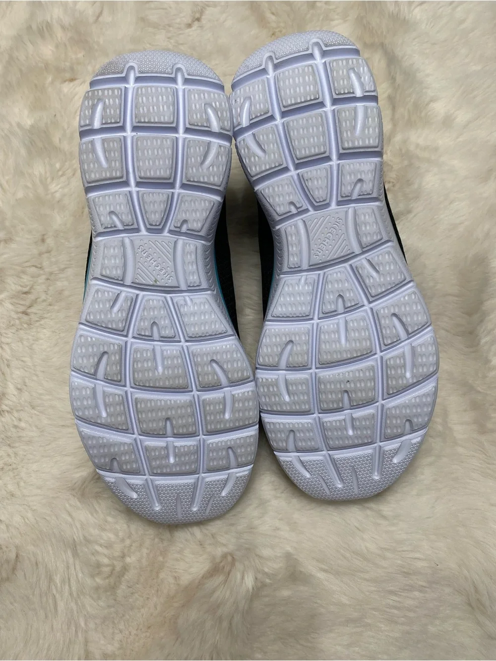 Skechers Women's Black & Teal Athletic Slip-On Sneakers